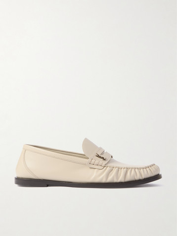Saint Laurent Laurent glossed-leather loafers