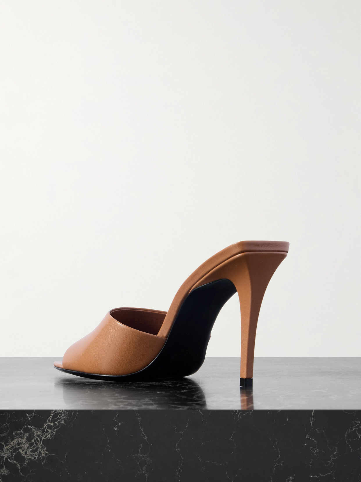Saint Laurent Romy Leather Mules In Brown