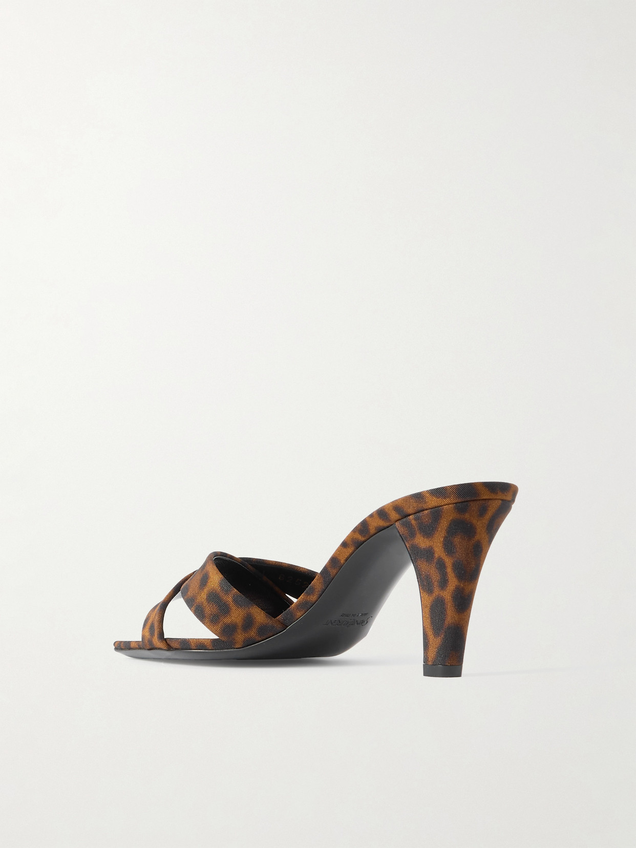 Saint Laurent 'jill' Mules In Animal Print In Brown