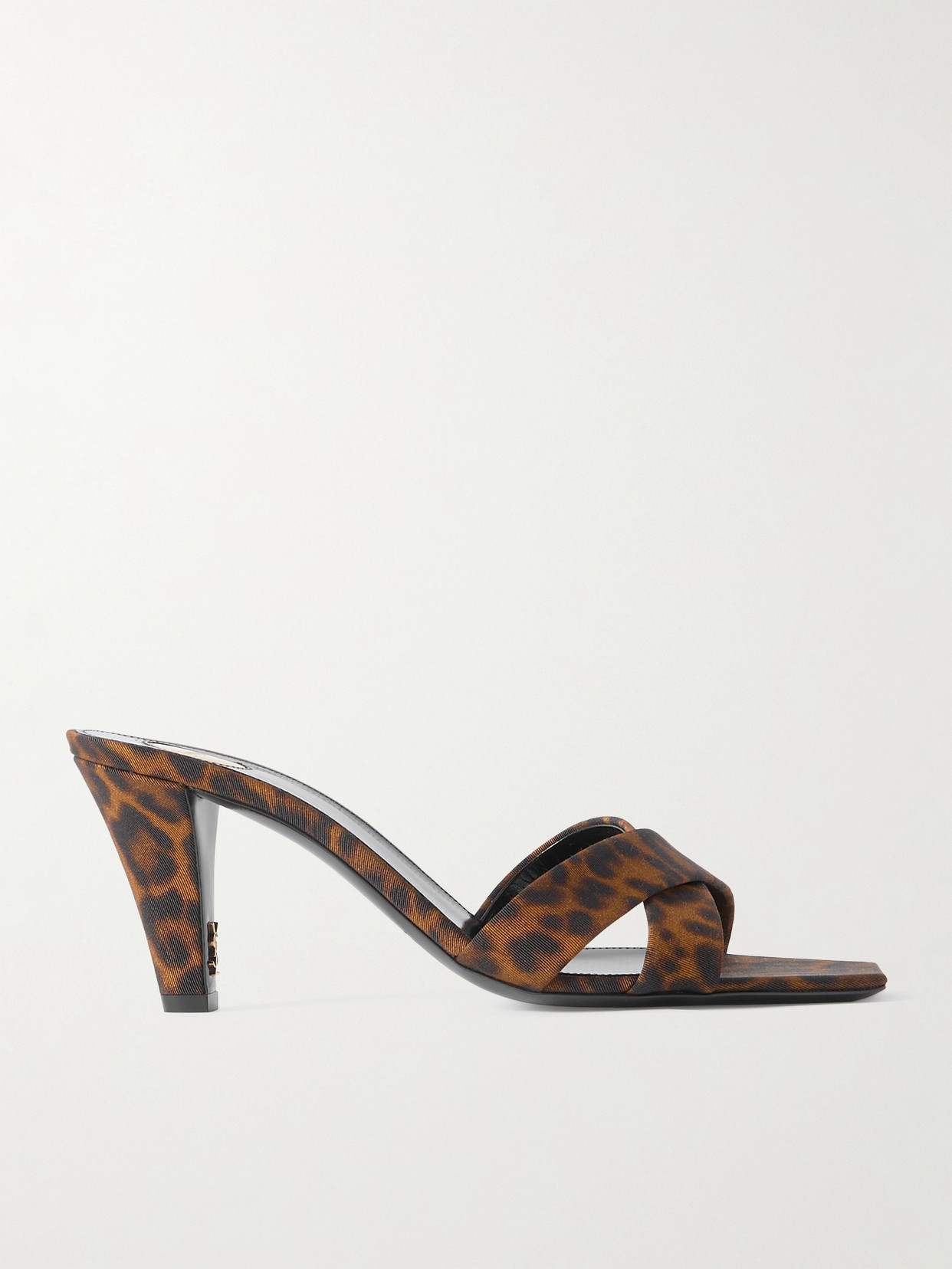 Saint Laurent 'jill' Mules In Animal Print In Brown