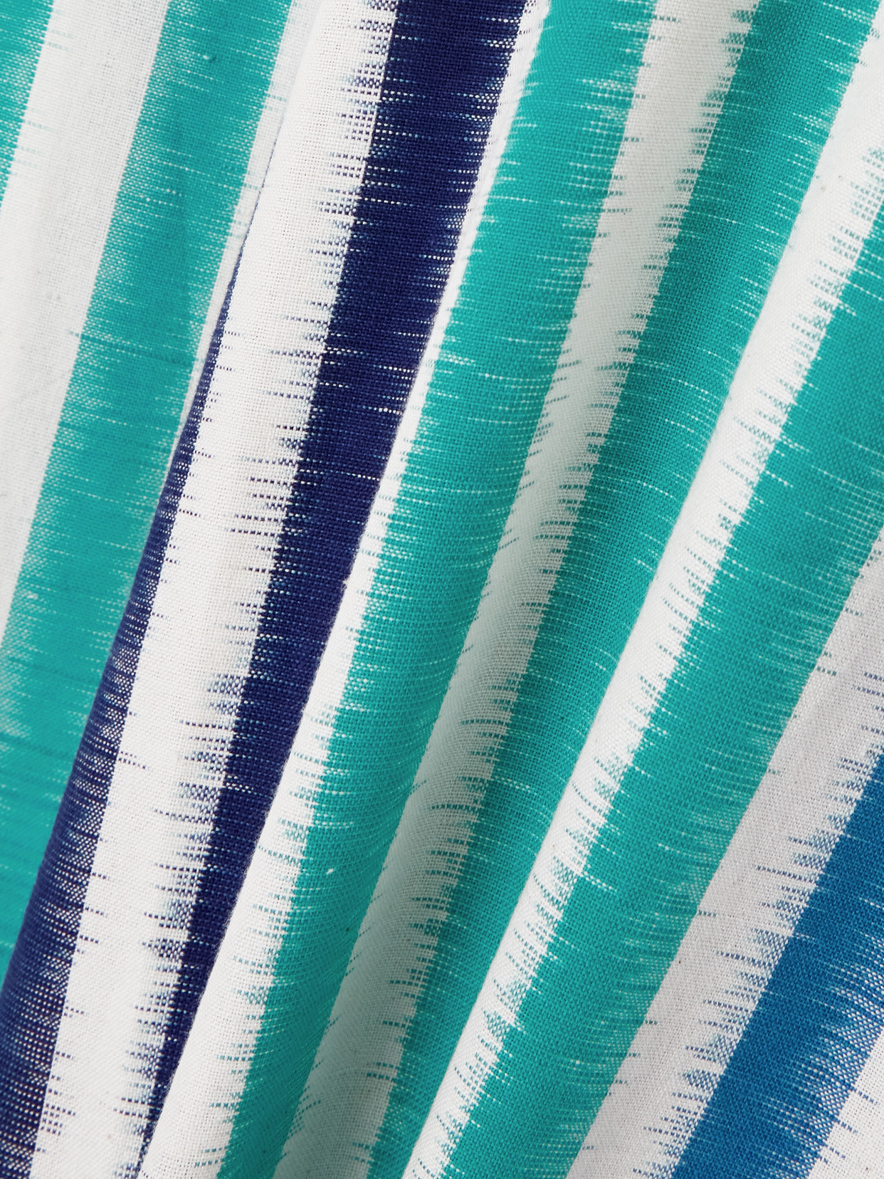 Emporio Sirenuse Adele Striped Cotton Wide-leg Pants