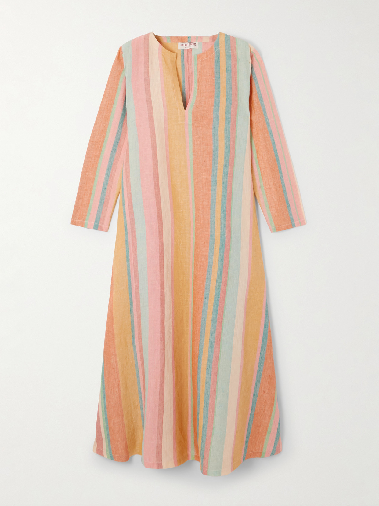 Emporio Sirenuse Striped Linen Kaftan