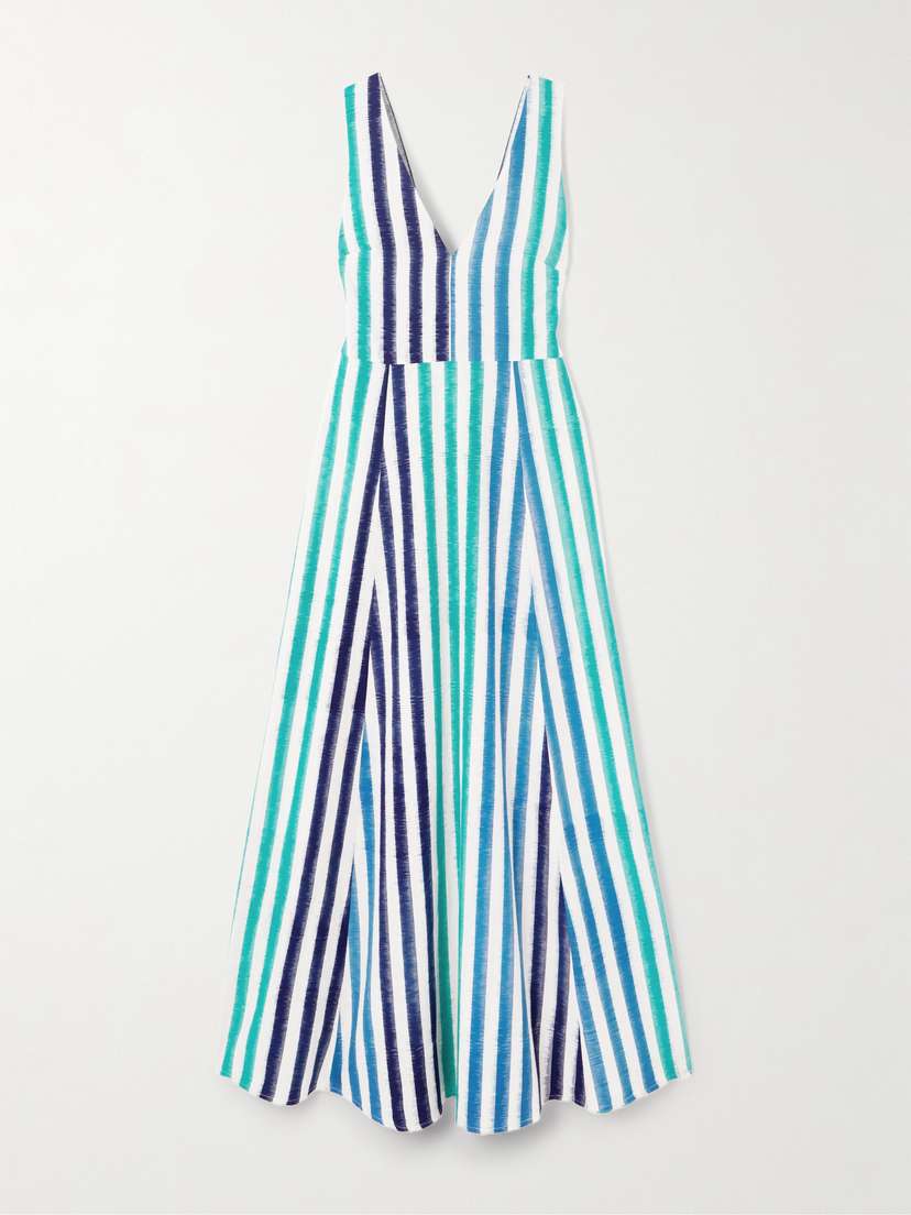 Emporio Sirenuse Nellie Striped Cotton Maxi Dress