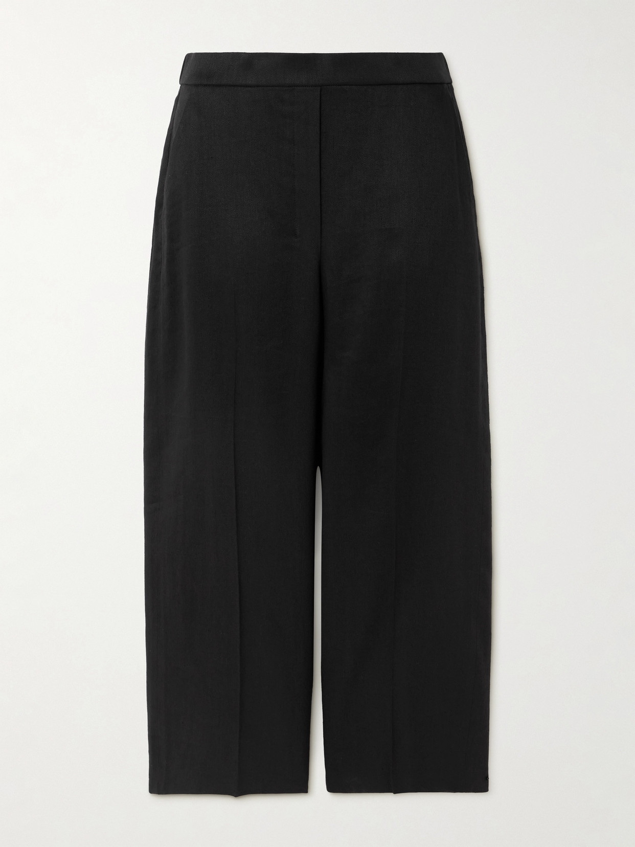 Theory Relax Cropped Linen-blend Twill Straight-leg Pants