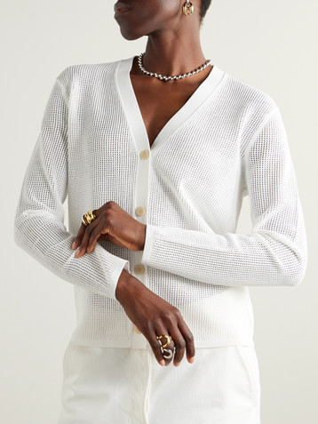 Theory Pointelle-knit cardigan