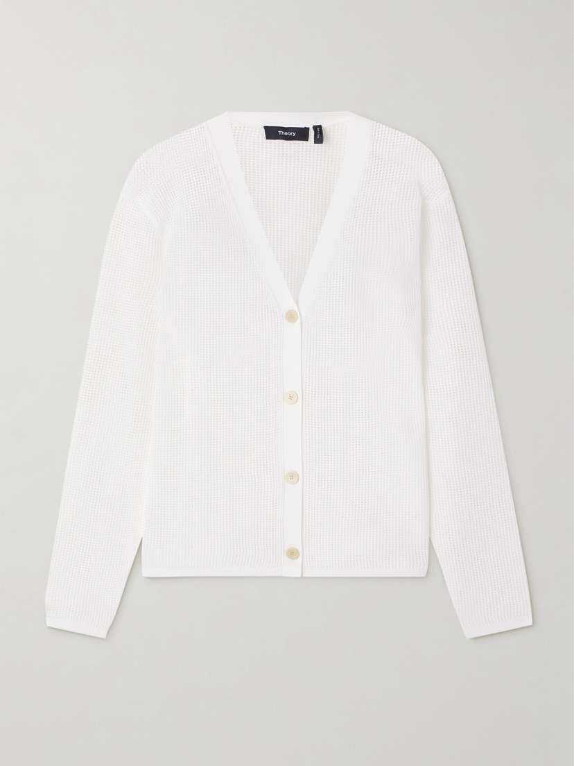 Theory Pointelle-knit Cardigan