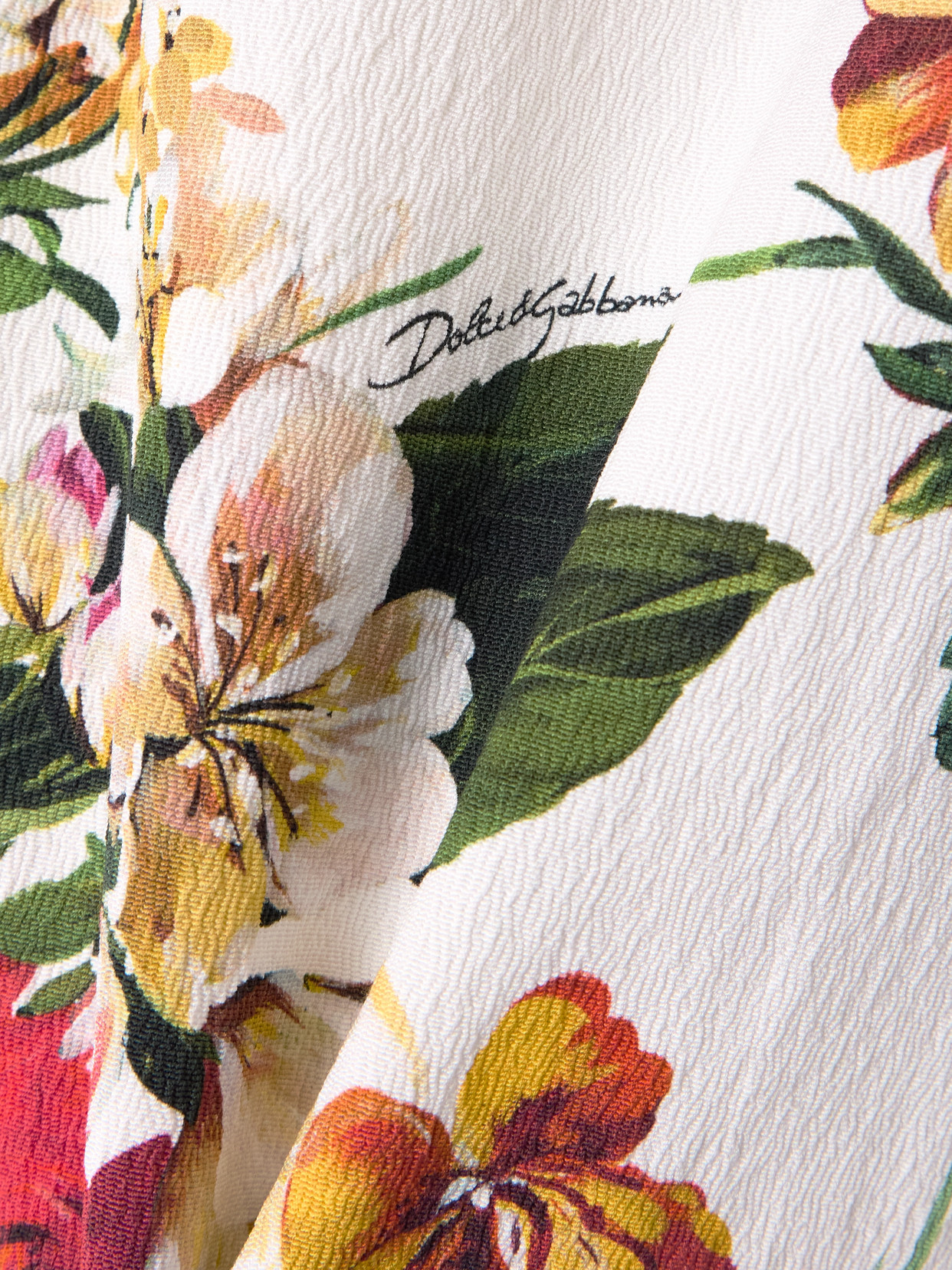 Dolce & Gabbana Floral-print Crepon Midi Skirt
