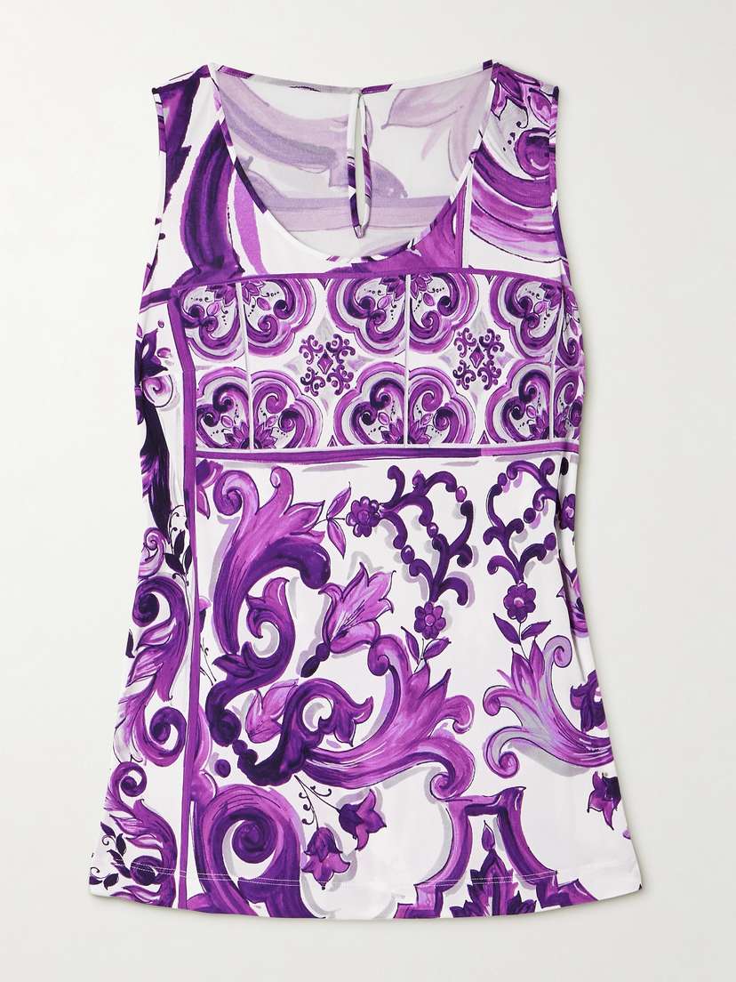 Dolce & Gabbana Printed Jersey Tank