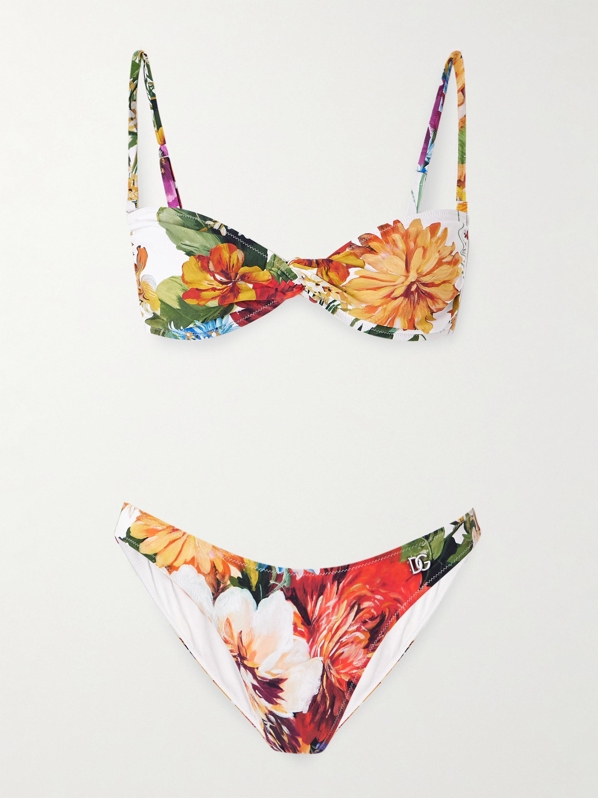 Dolce&Gabbana - Twist-front floral-print bikini | Plush