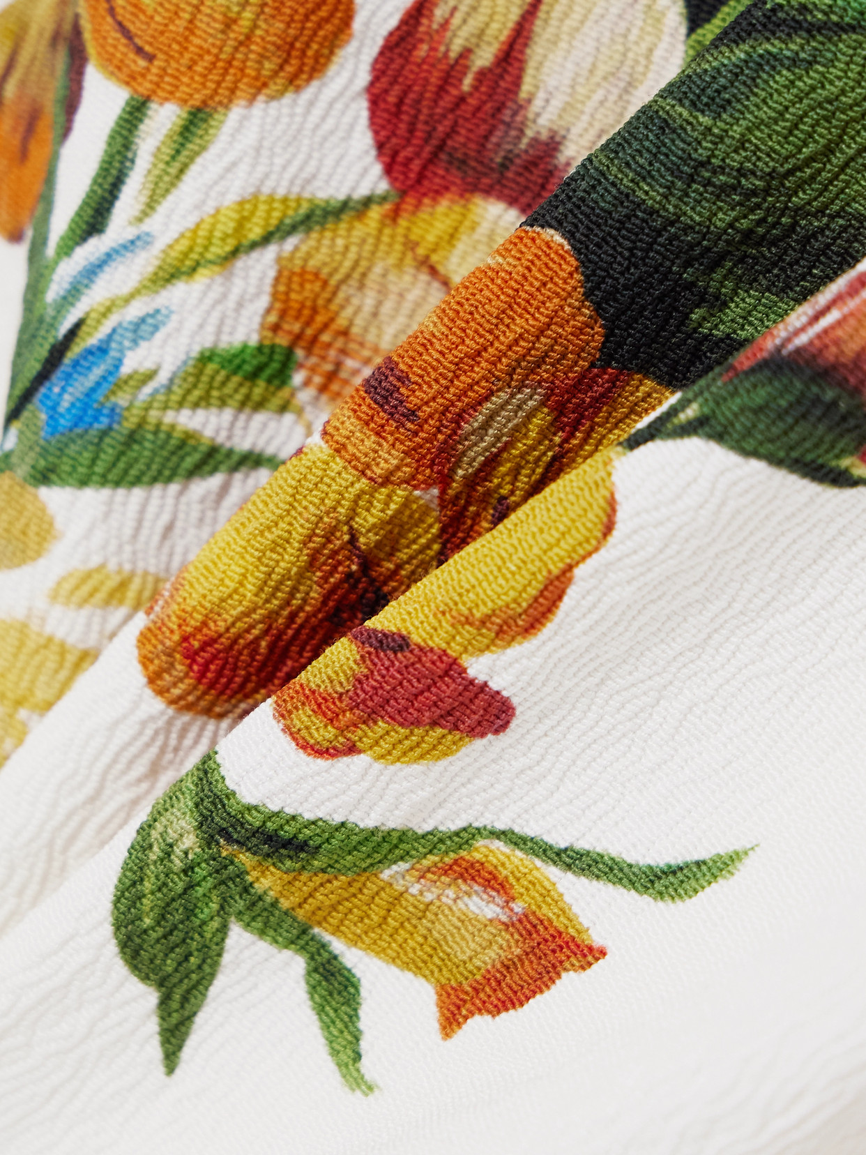 Dolce & Gabbana Midi Dress In Cretonne With A Bouquet Print In Multi