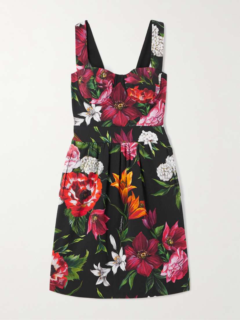 Dolce & Gabbana Floral-print Woven Mini Dress