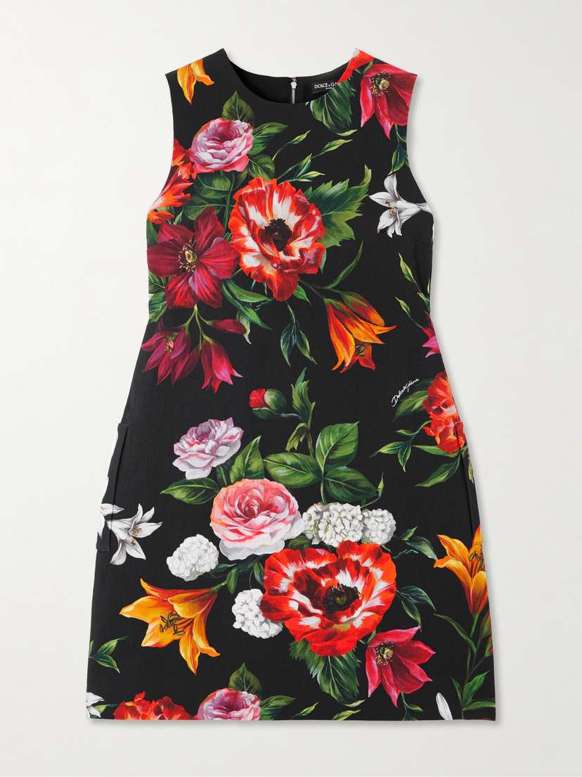 Dolce & Gabbana Floral-print Jersey Mini Dress