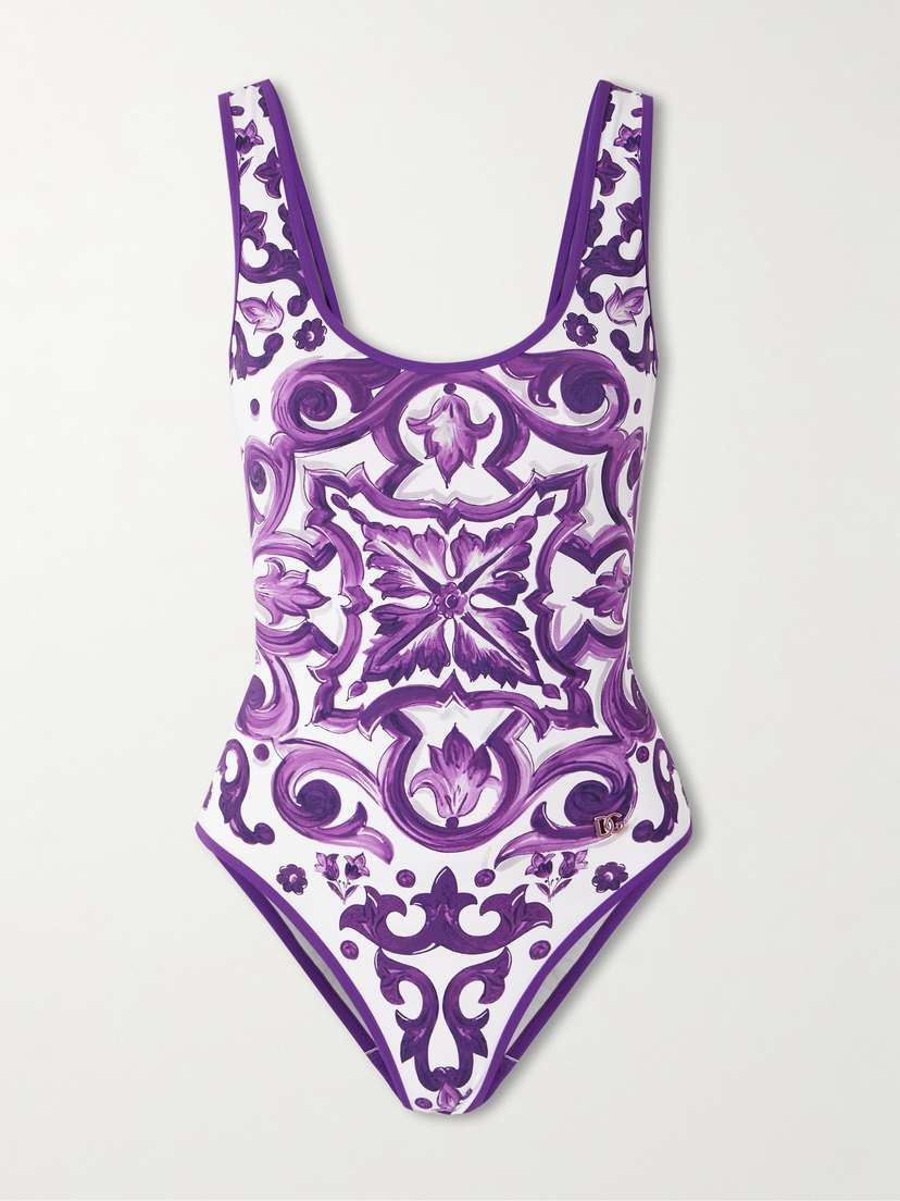 Dolce & Gabbana Maiolica Printed Swimsuit