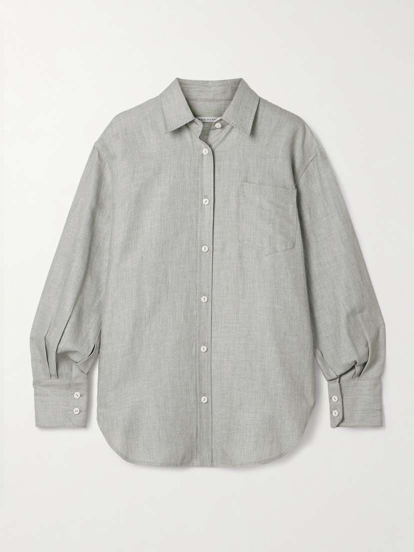 Maria McManus Linen, Cotton And Wool-blend Twill Shirt