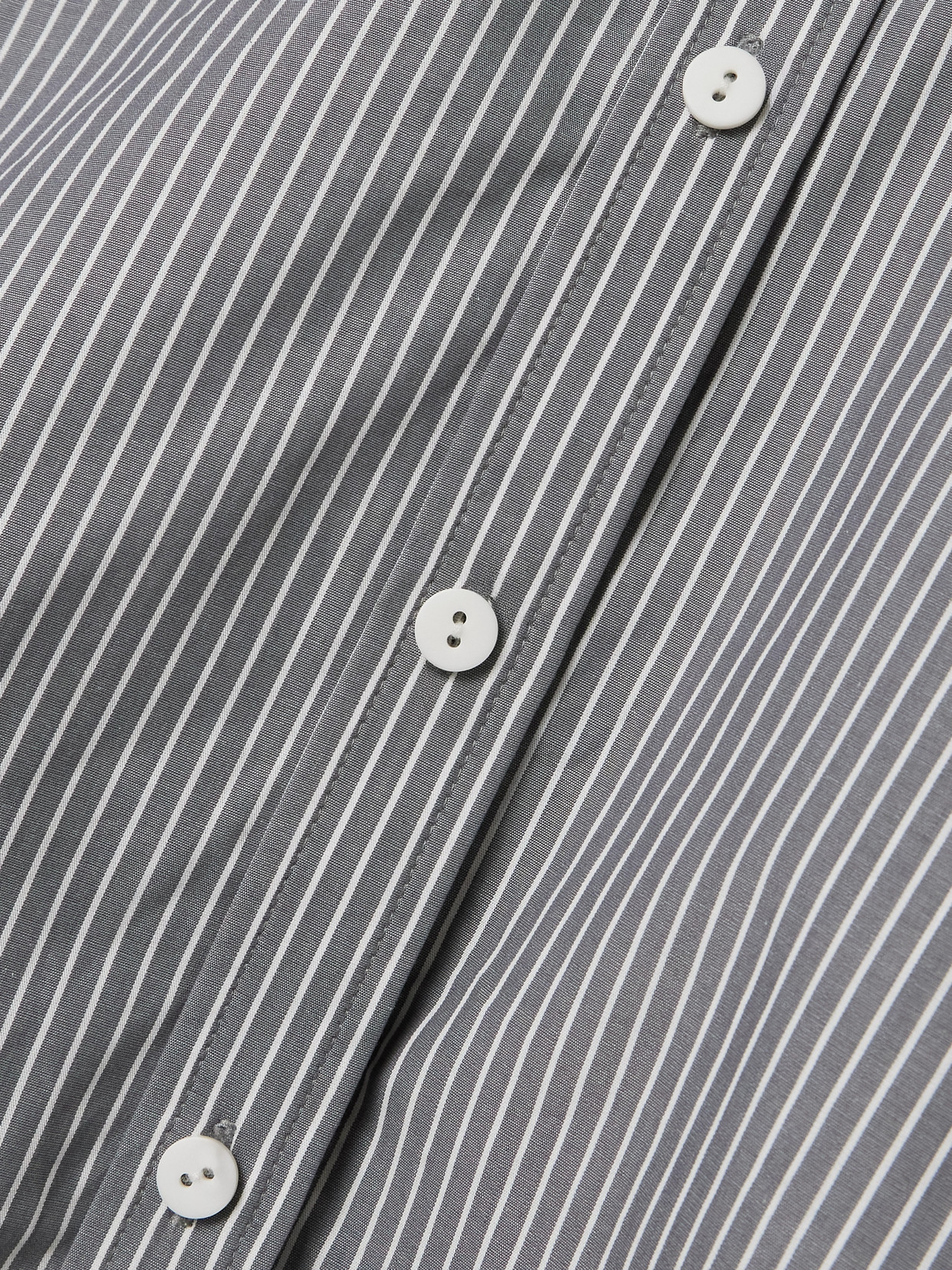 Cropped Striped Organic Cotton Shirt
