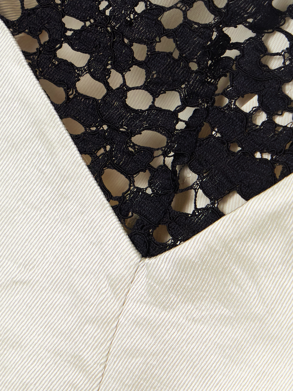 Maria Mcmanus Satin-twill And Corded Lace Camisole In Multi