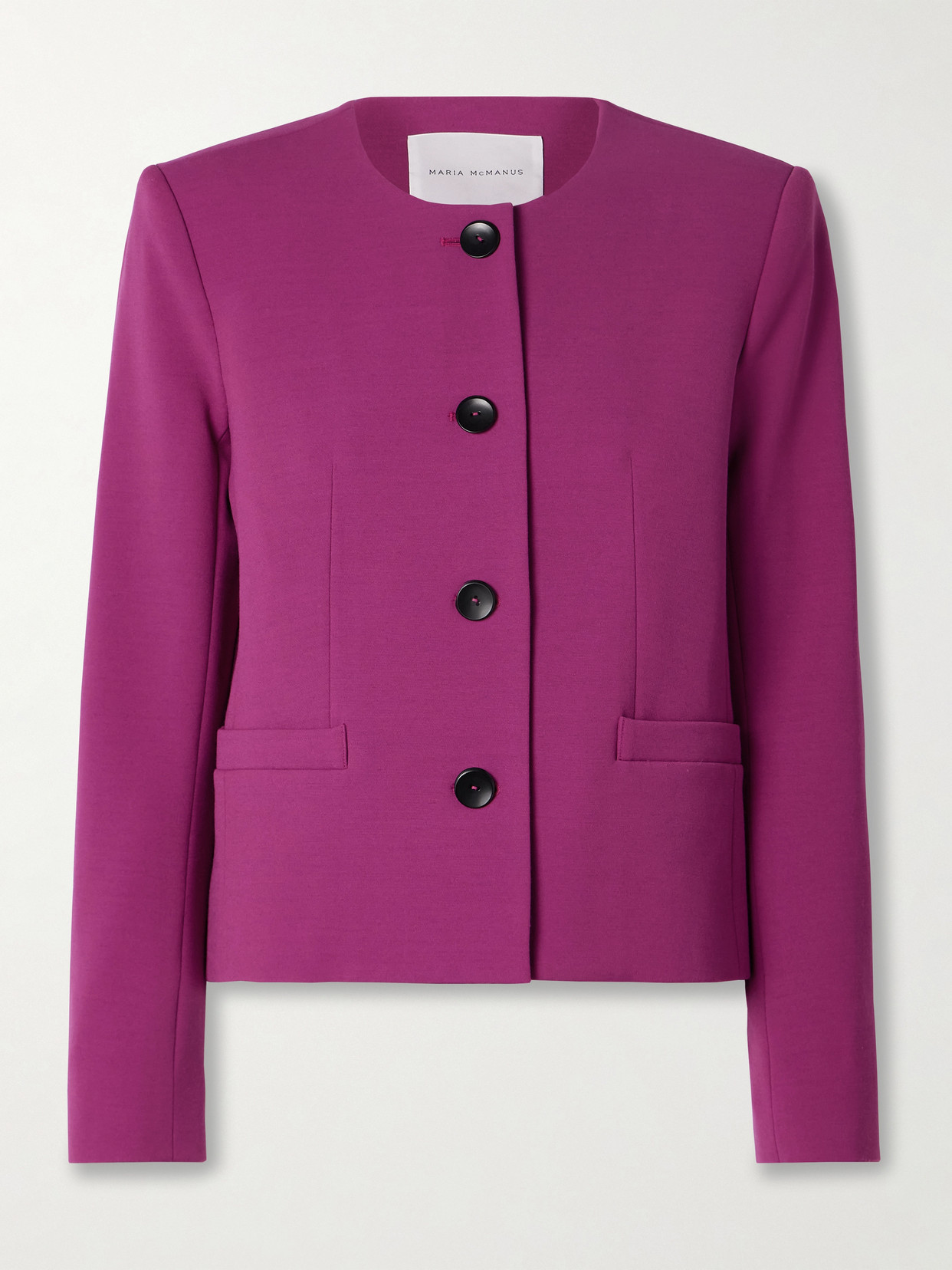 Maria Mcmanus Single-breasted Shrunken Jacket In Purple