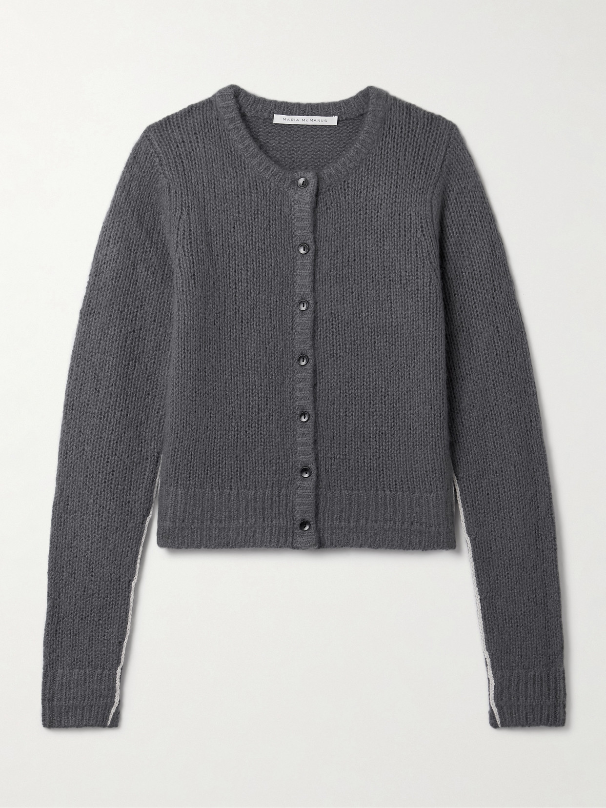 Maria Mcmanus Petite Knitted Cardigan In Gray