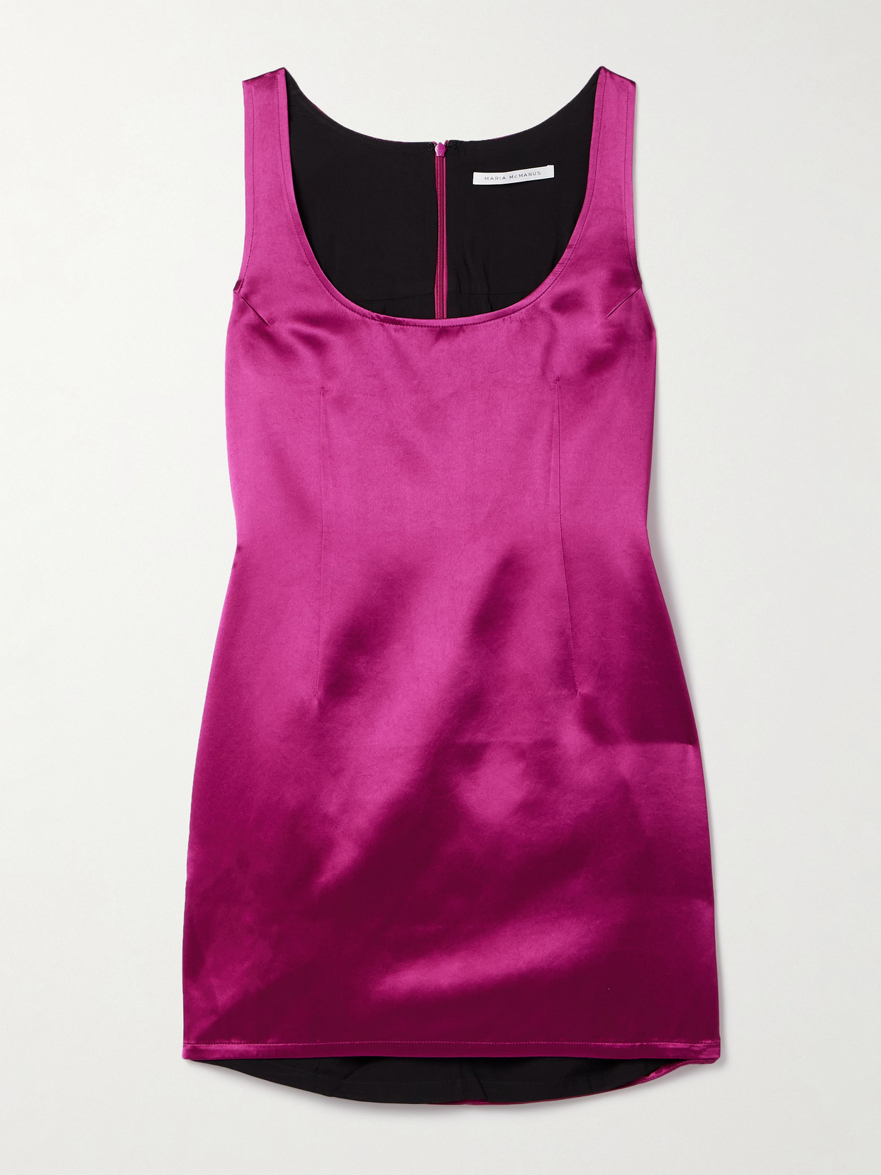 Maria Mcmanus Crepe De Chine Mini Dress In Pink