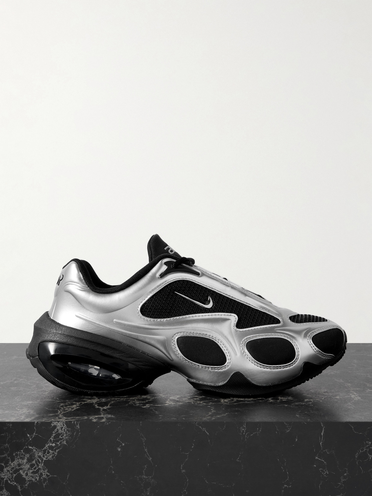 Nike - Air Max Muse Mesh-trimmed Metallic Leather Sneakers - Silver — curated by 5 Star Luxe for weddings, travel and effortless style