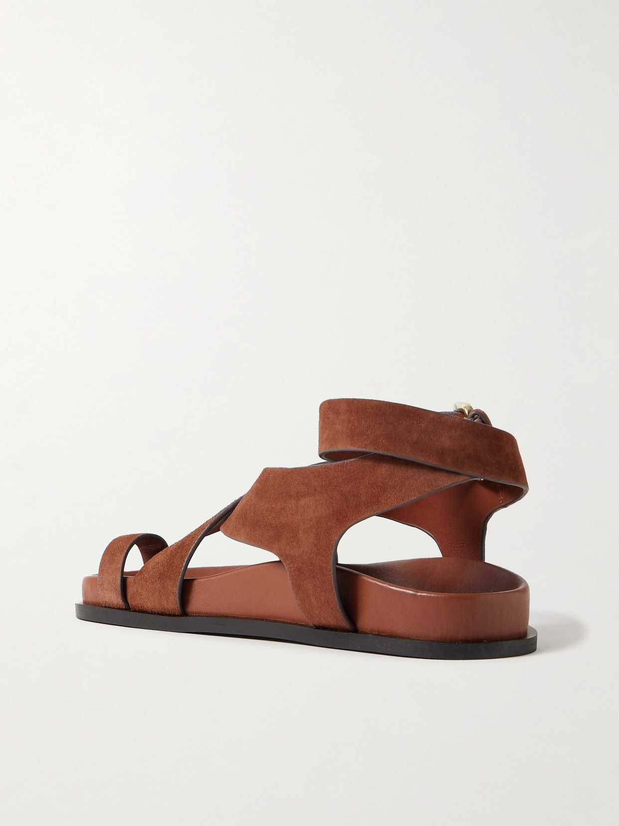Shop A.emery Jalen Suede And Leather Sandals In Brown