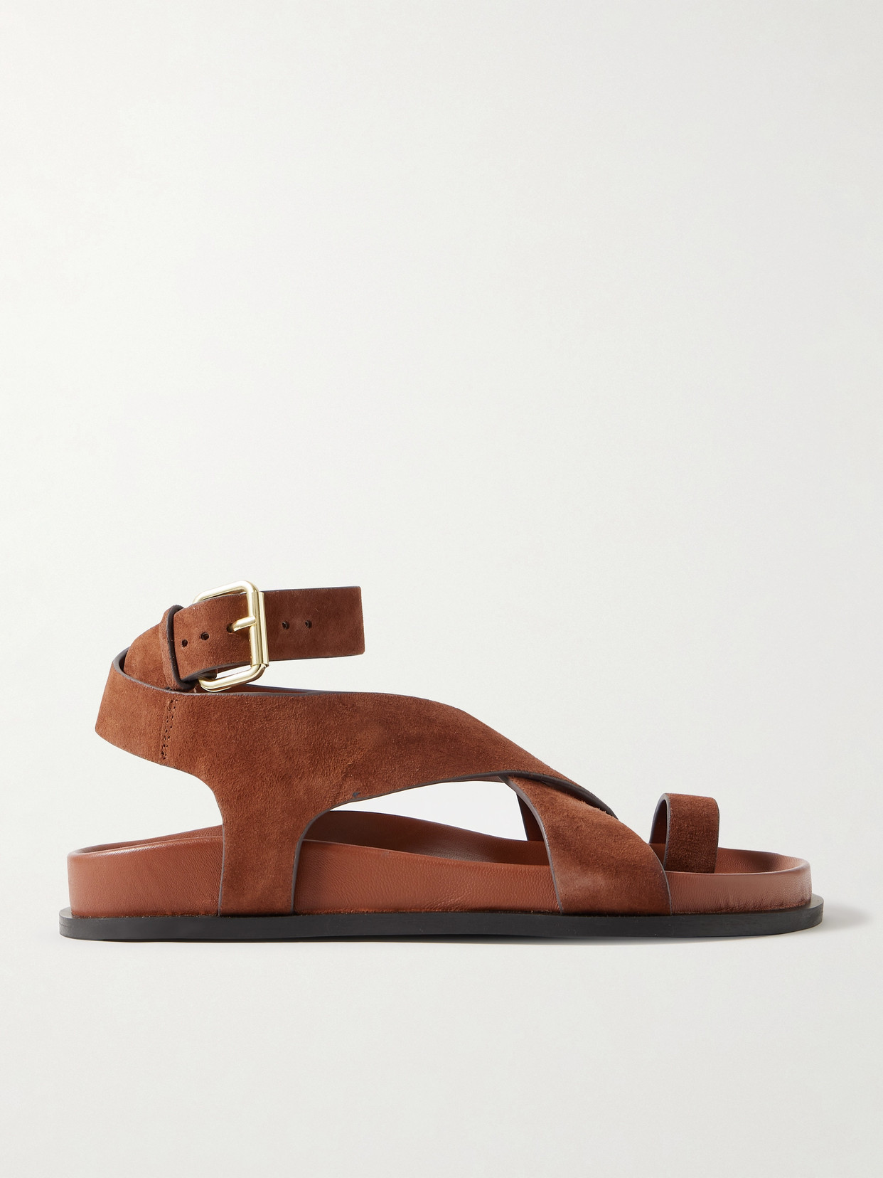 Shop A.emery Jalen Suede And Leather Sandals In Brown