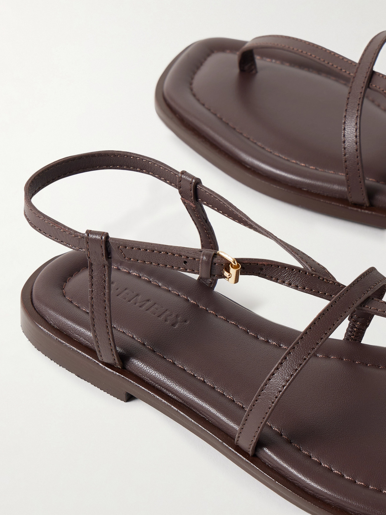 A.EMERY REMLY TEXTURED-LEATHER SANDALS