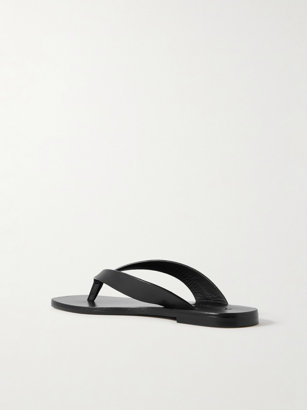 A.emery 10mm Kinto Leather Flip Flops In Black