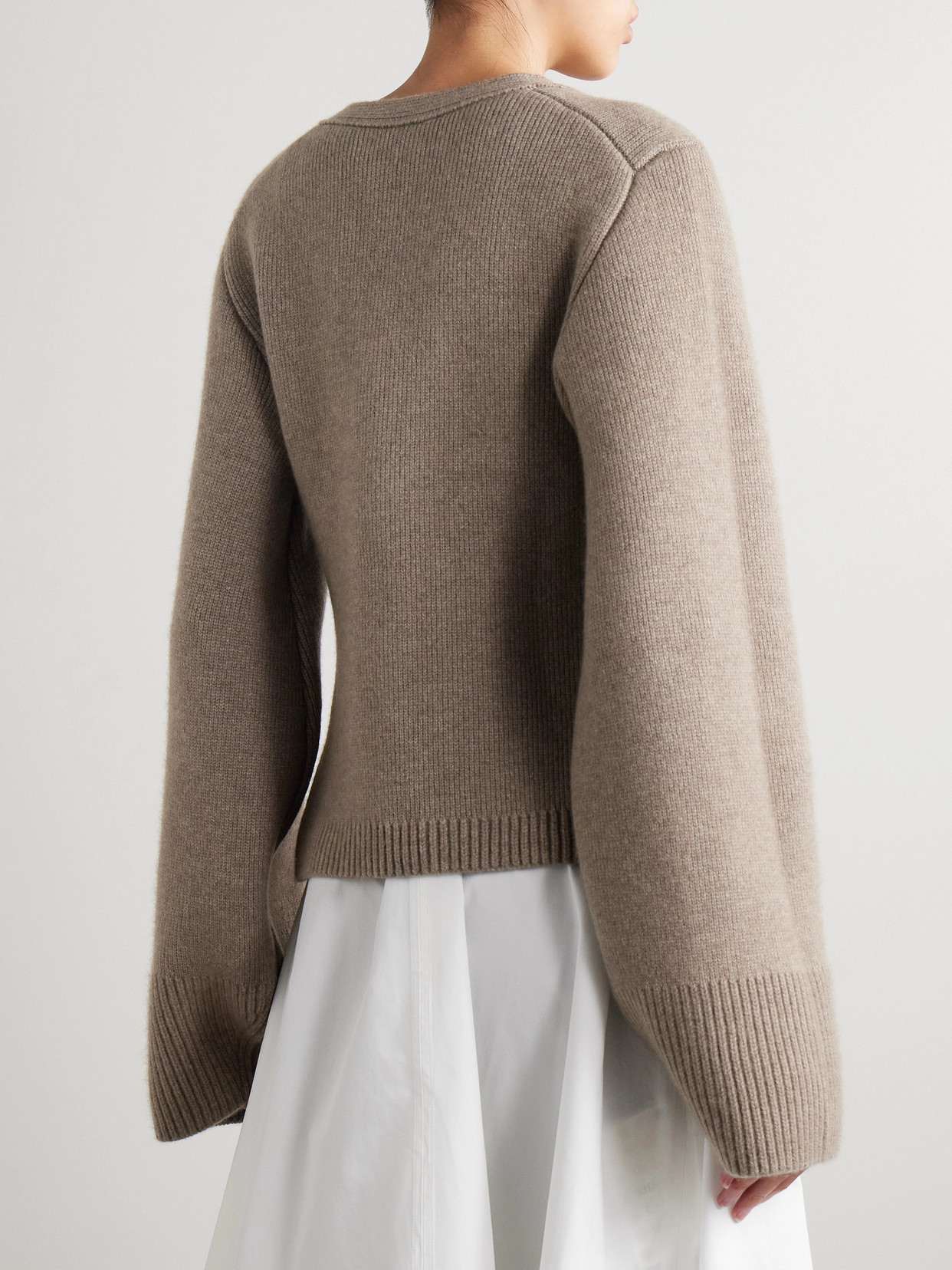 Khaite Scarlet Cashmere Cardigan In Gray