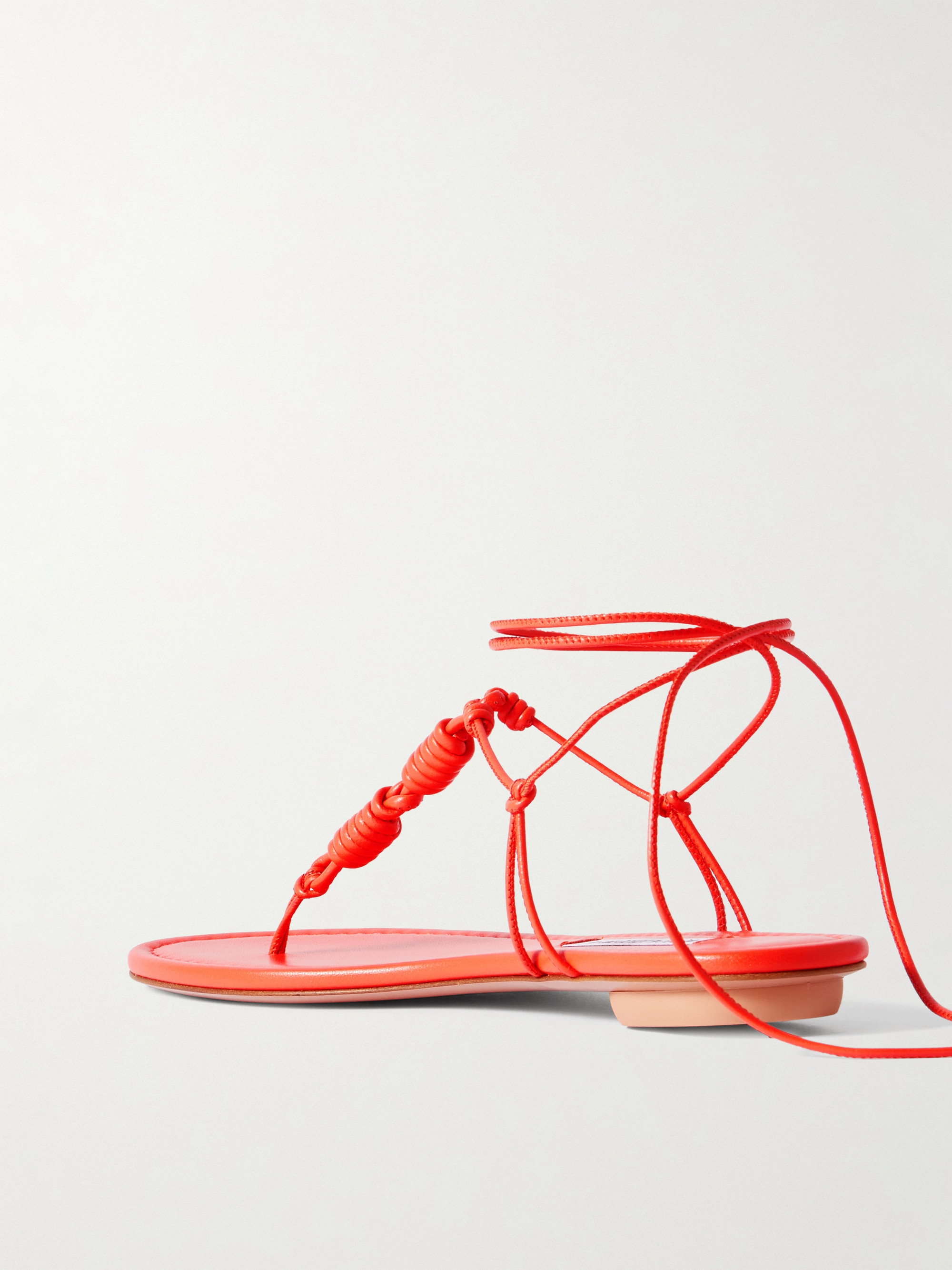 AQUAZZURA - Oaxaca knotted leather sandals | Plush