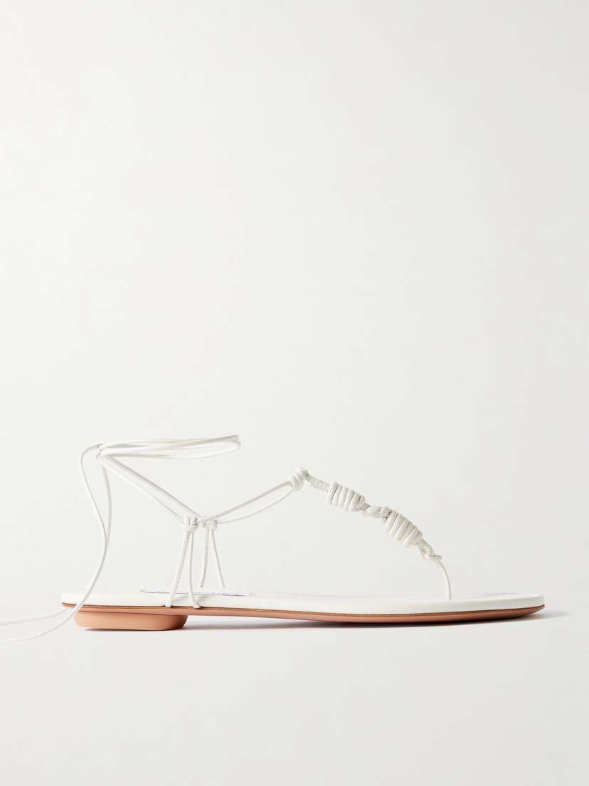 Aquazzura Oaxaca Knotted Leather Sandals