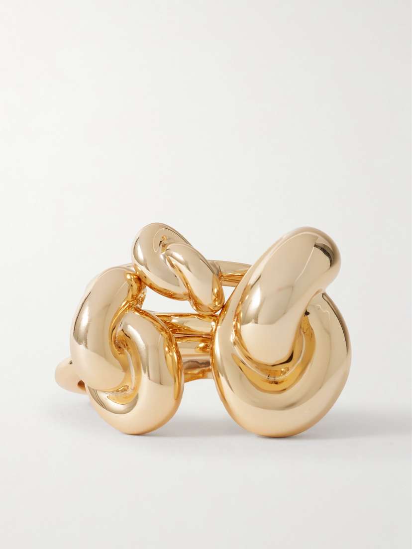 Jennifer Fisher Knot Set Of Three Gold-plated Rings