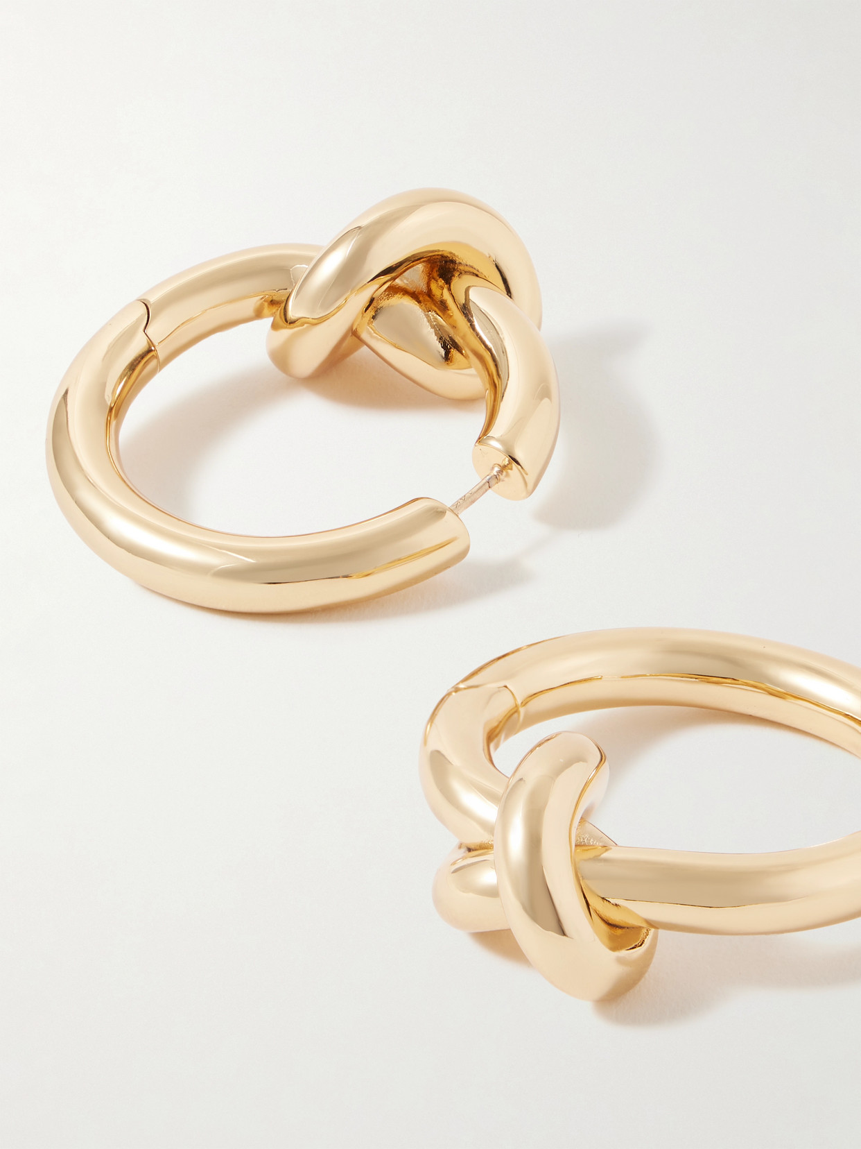 Jennifer Fisher Knot Mini Gold-plated Hoop Earrings In Gold