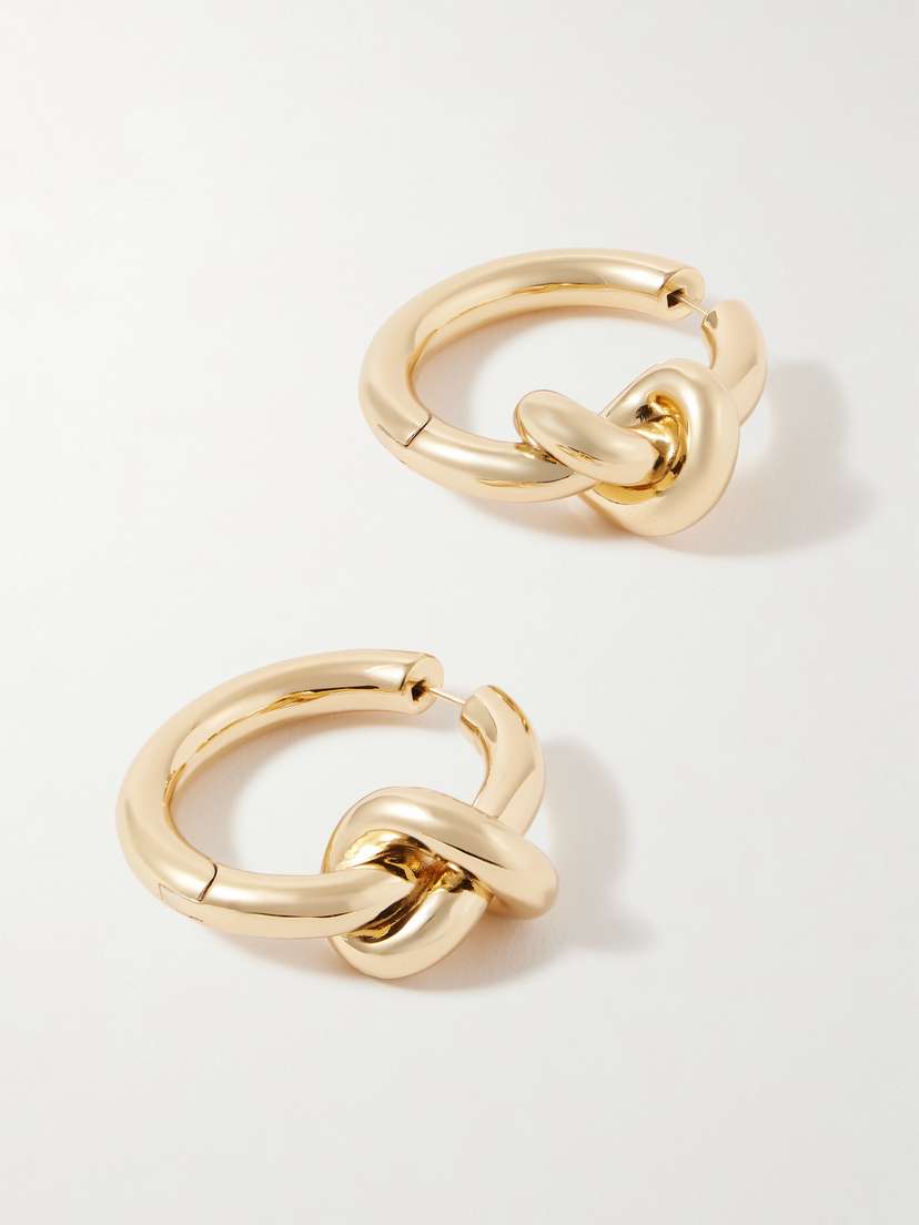 Jennifer Fisher Knot Mini Gold-plated Hoop Earrings