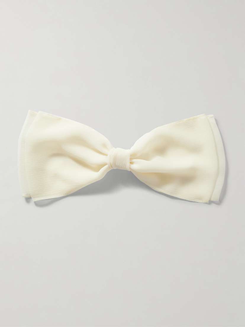 Gigi Burris Jacqueline Bow-embellished Crinkled Chiffon Hair Clip