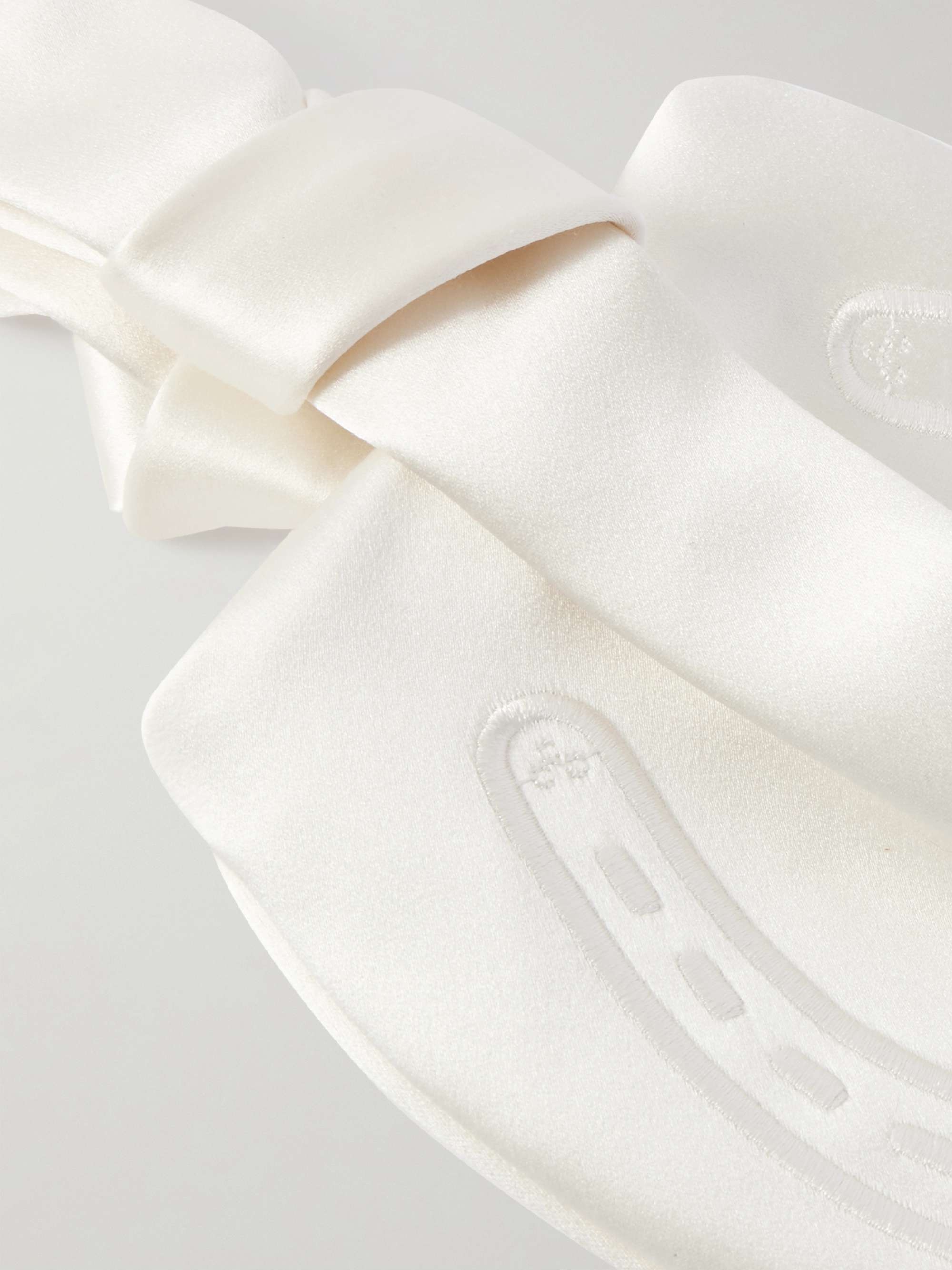 ANYA HINDMARCH Tie the Knot embroidered satin clutch