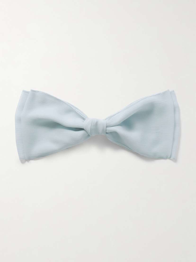 Gigi Burris Jacqueline Bow-embellished Crinkled Chiffon Hair Clip