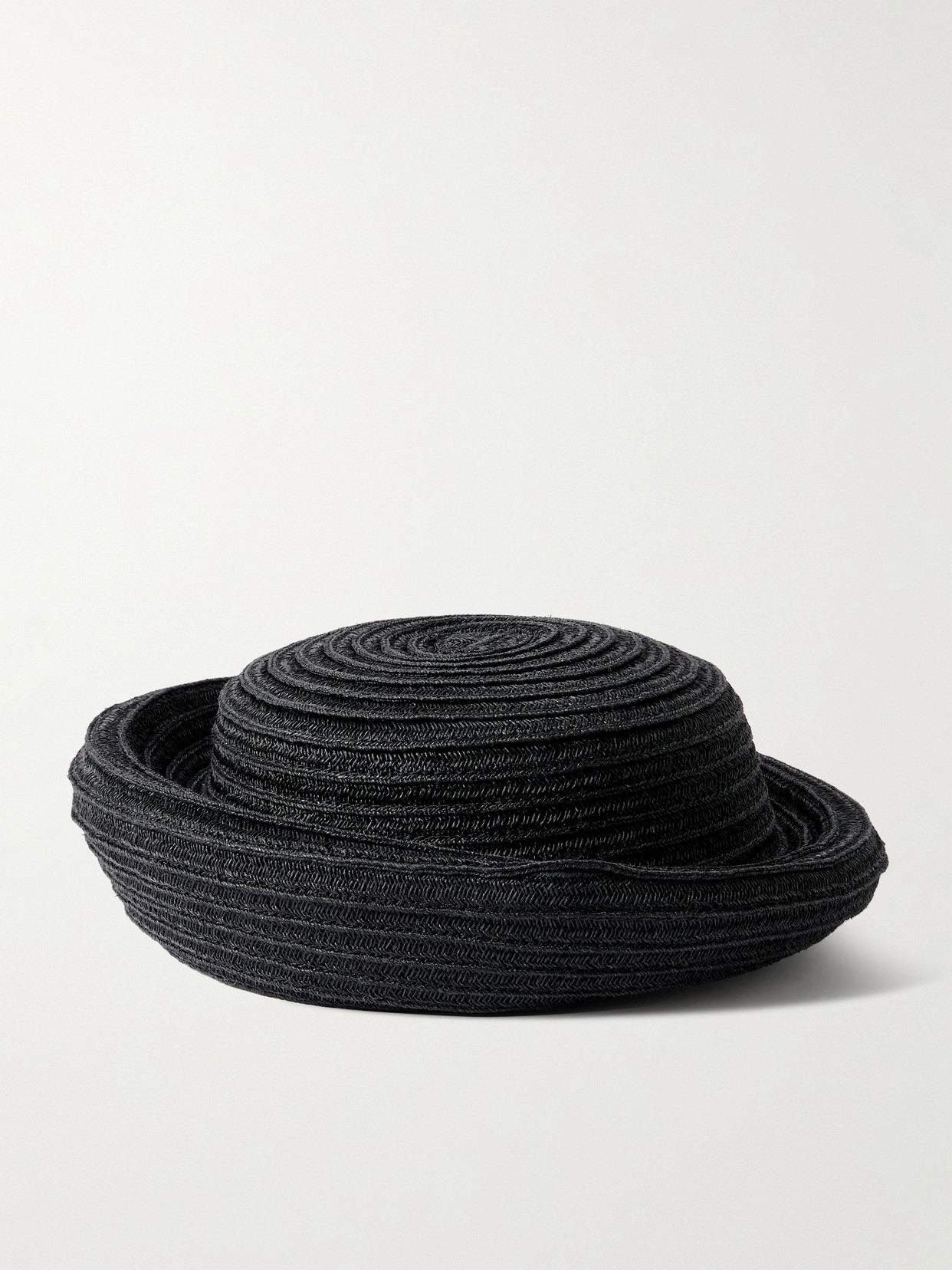 Gigi Burris Laura Straw Pillbox Hat In Black