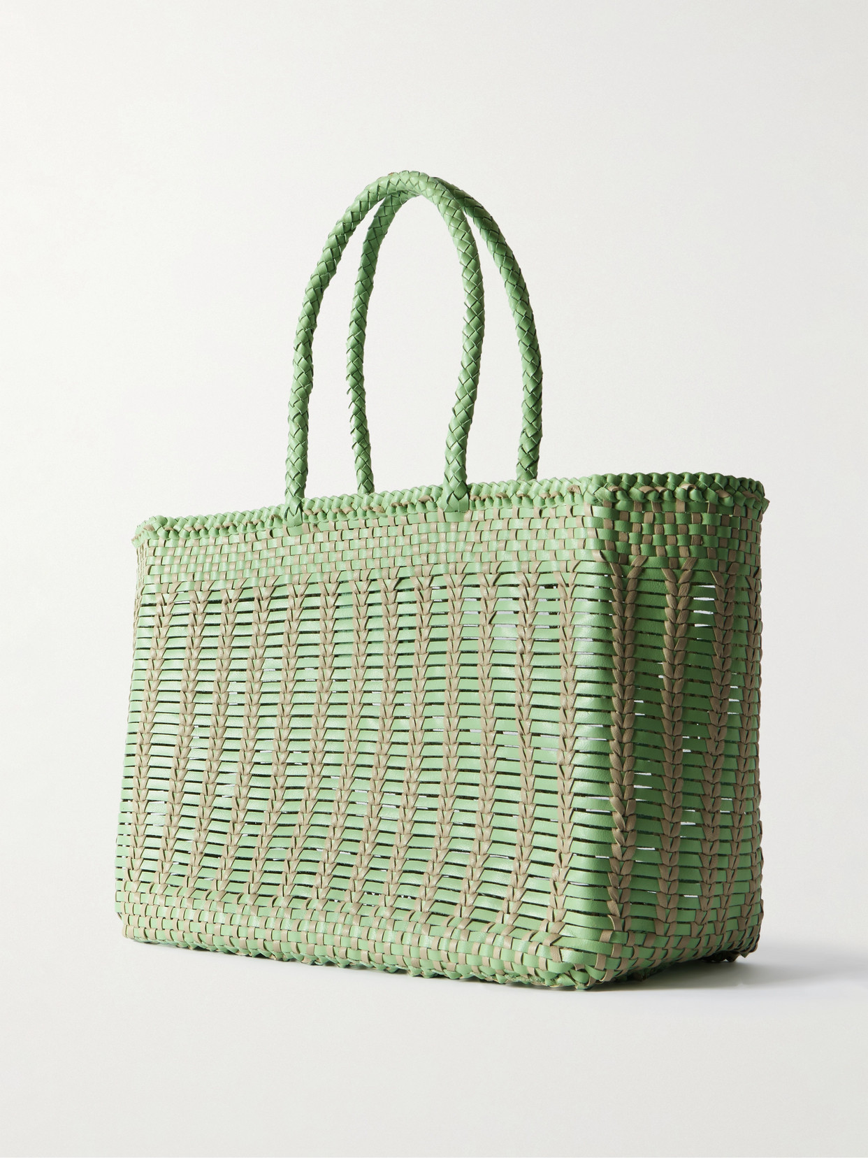 Dragon Diffusion Bali Basket Woven Leather Tote
