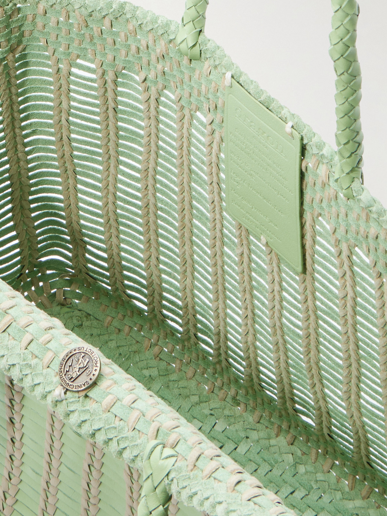Dragon Diffusion Bali Basket Woven Leather Tote