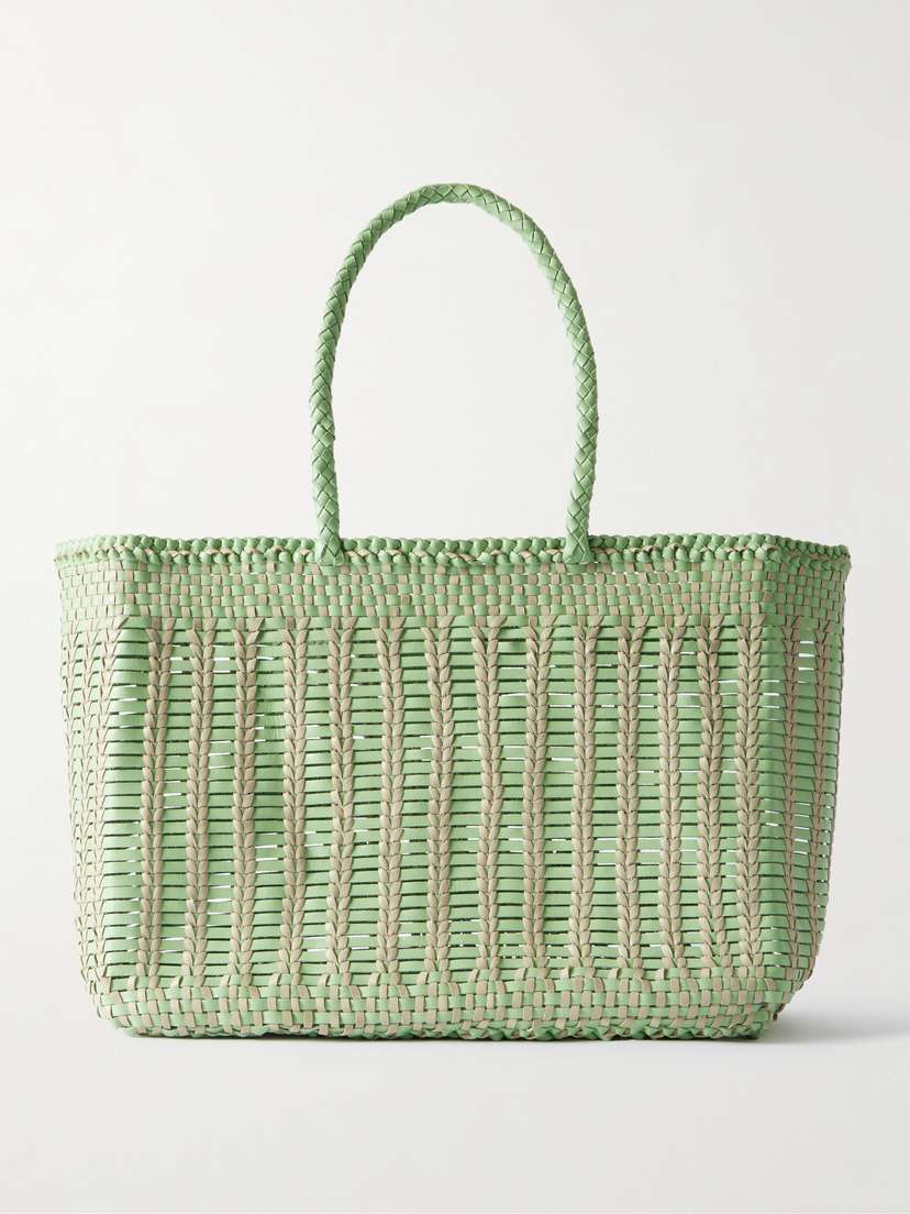Dragon Diffusion Bali Basket Woven Leather Tote