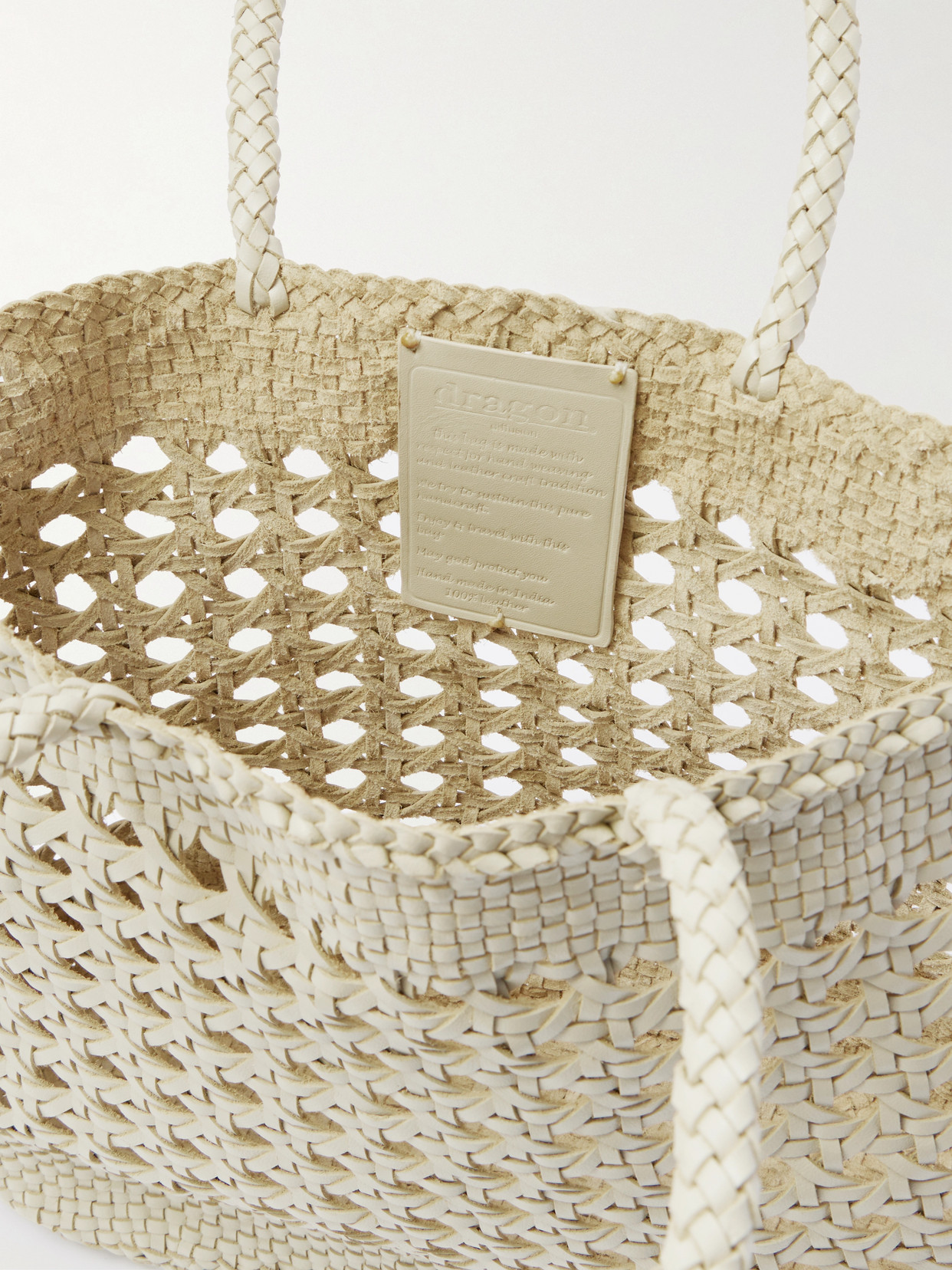 Dragon Diffusion Eclipse Woven Leather Tote