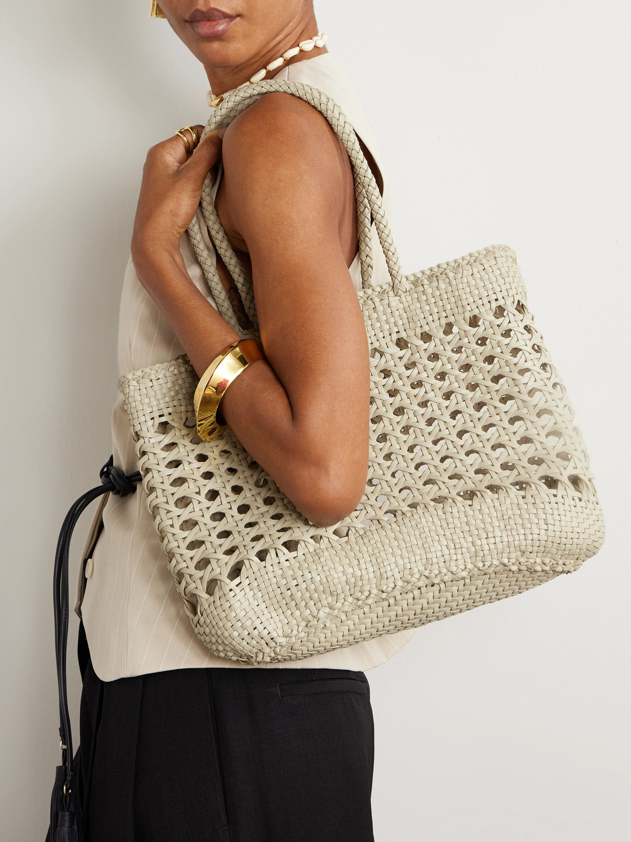 Dragon Diffusion Eclipse Woven Leather Tote