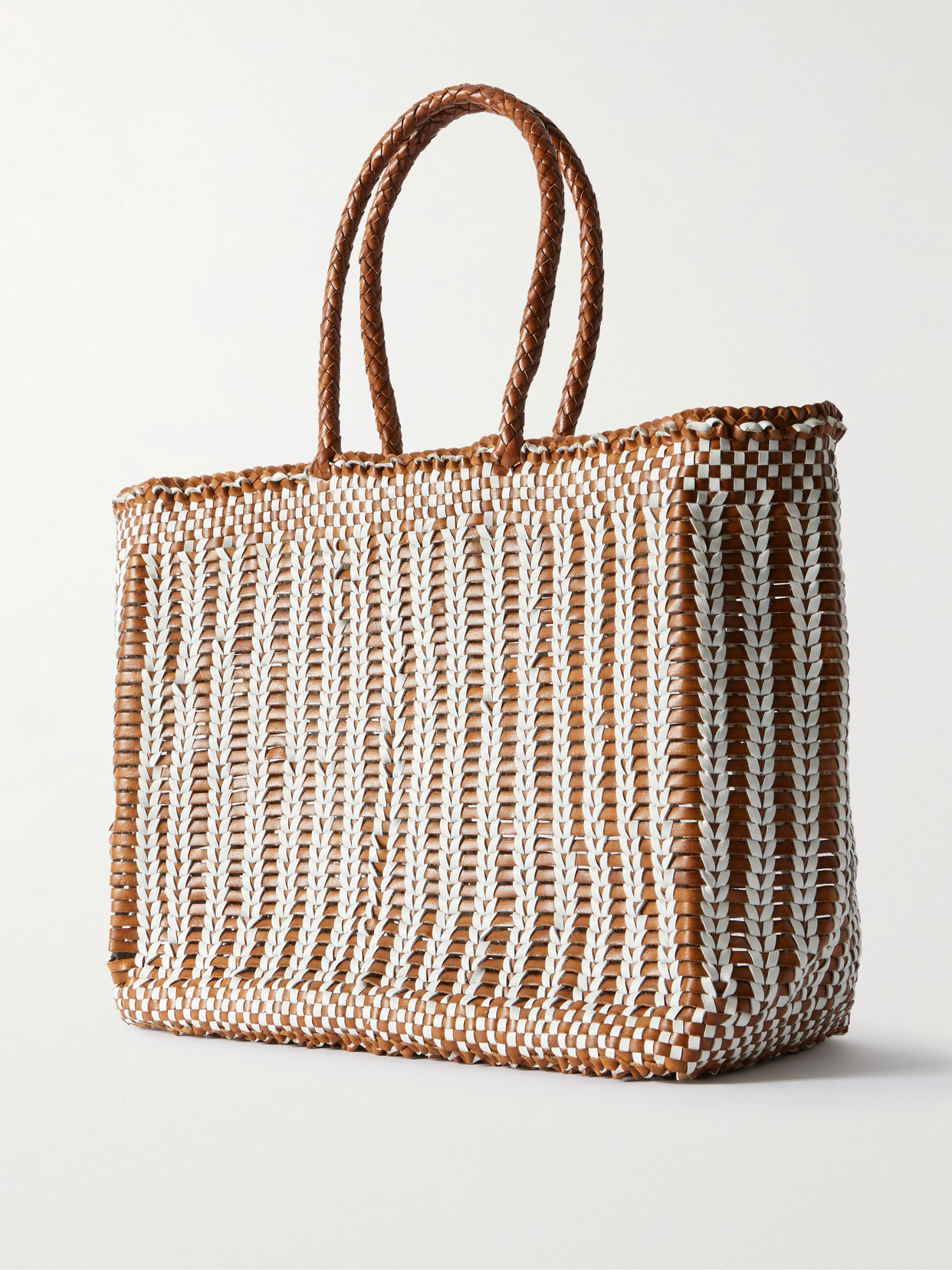 Dragon Diffusion Bali Basket Woven Leather Tote