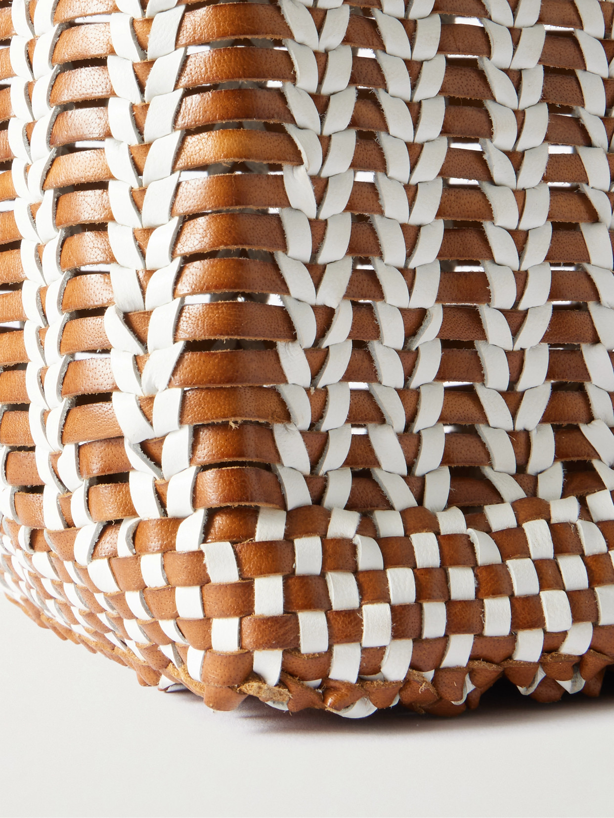Dragon Diffusion Bali Basket Woven Leather Tote