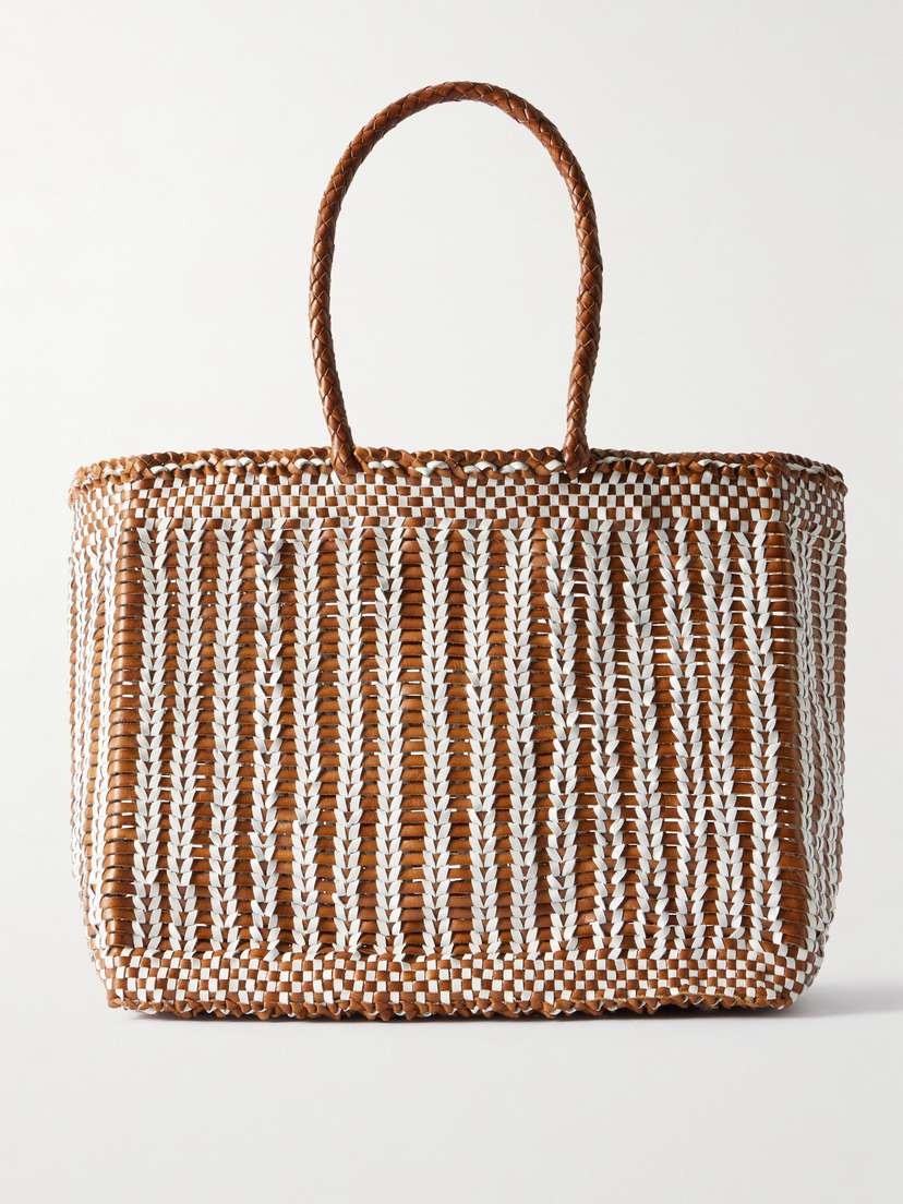 Dragon Diffusion Bali Basket Woven Leather Tote
