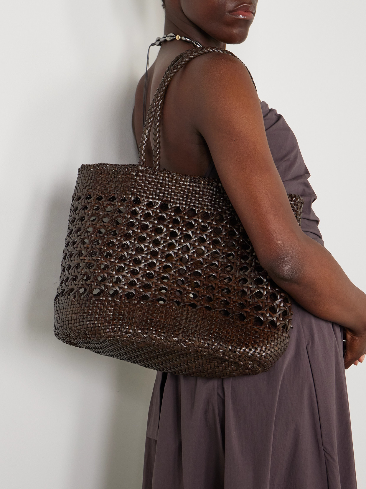 Dragon Diffusion Eclipse Woven Leather Tote