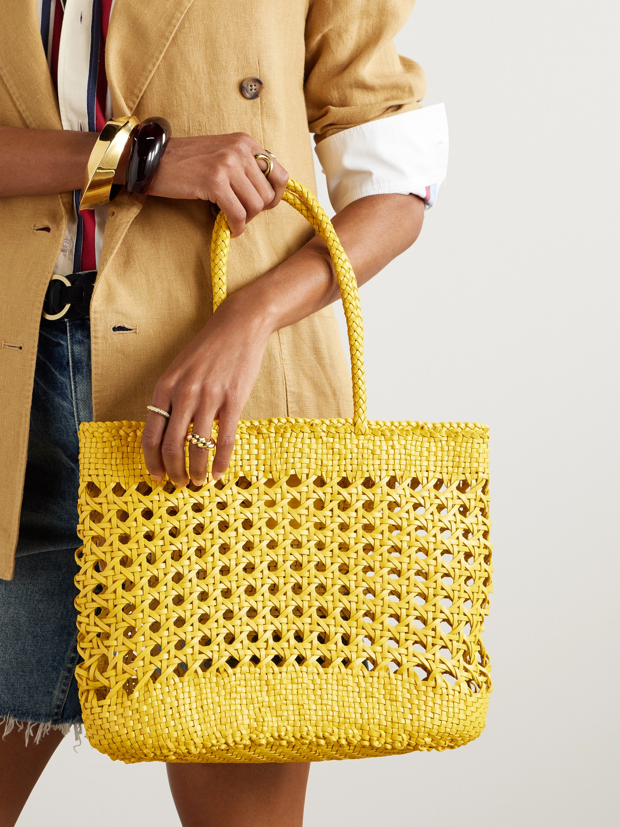 Dragon Diffusion Eclipse Woven Leather Tote