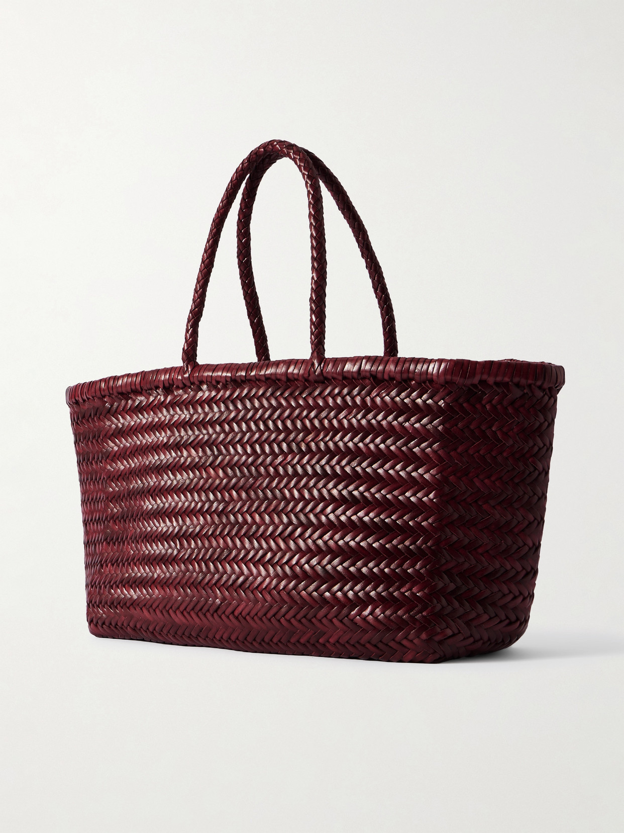 Dragon Diffusion Bamboo Triple Jump Big Woven Leather Tote