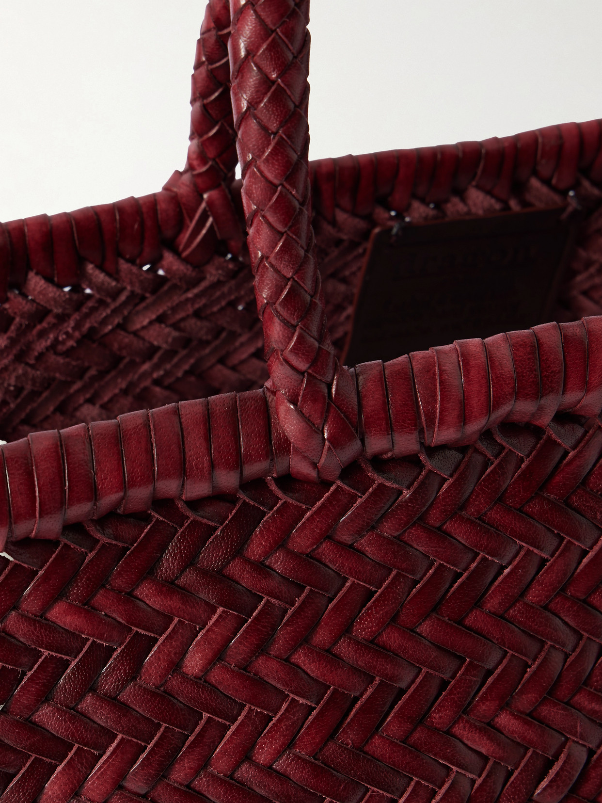 Dragon Diffusion Bamboo Triple Jump Big Woven Leather Tote